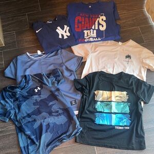 Bundle of 6 youth boys’ Shirts, size 10-12, medium.